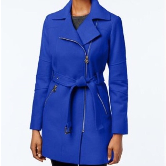 Michael Kors Jackets & Blazers - Michael Kors Wool Michael Asymmetrical-zip walker coat